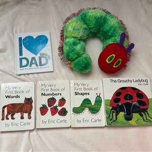 🐛 The Very Hungry Caterpillar Plush Toy or neck pillow plus books 📚